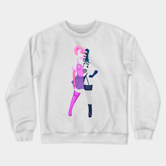 Split Personality Crewneck Sweatshirt by LVBart